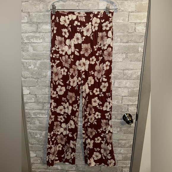 AF Linen-Blend Pull-On Wide Leg Pants Sz M #Q1 - Picture 4 of 7